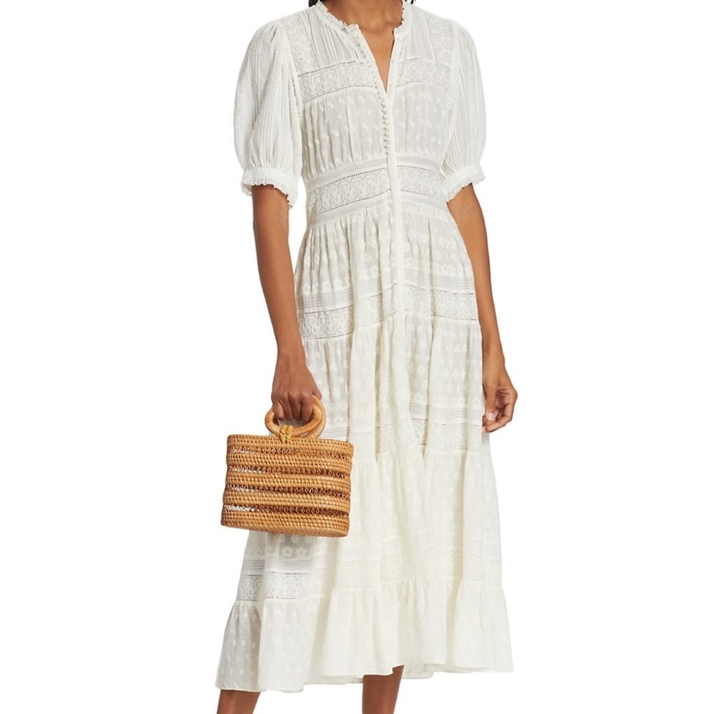 Doen Rolande Cotton Voile Embroidered Dress